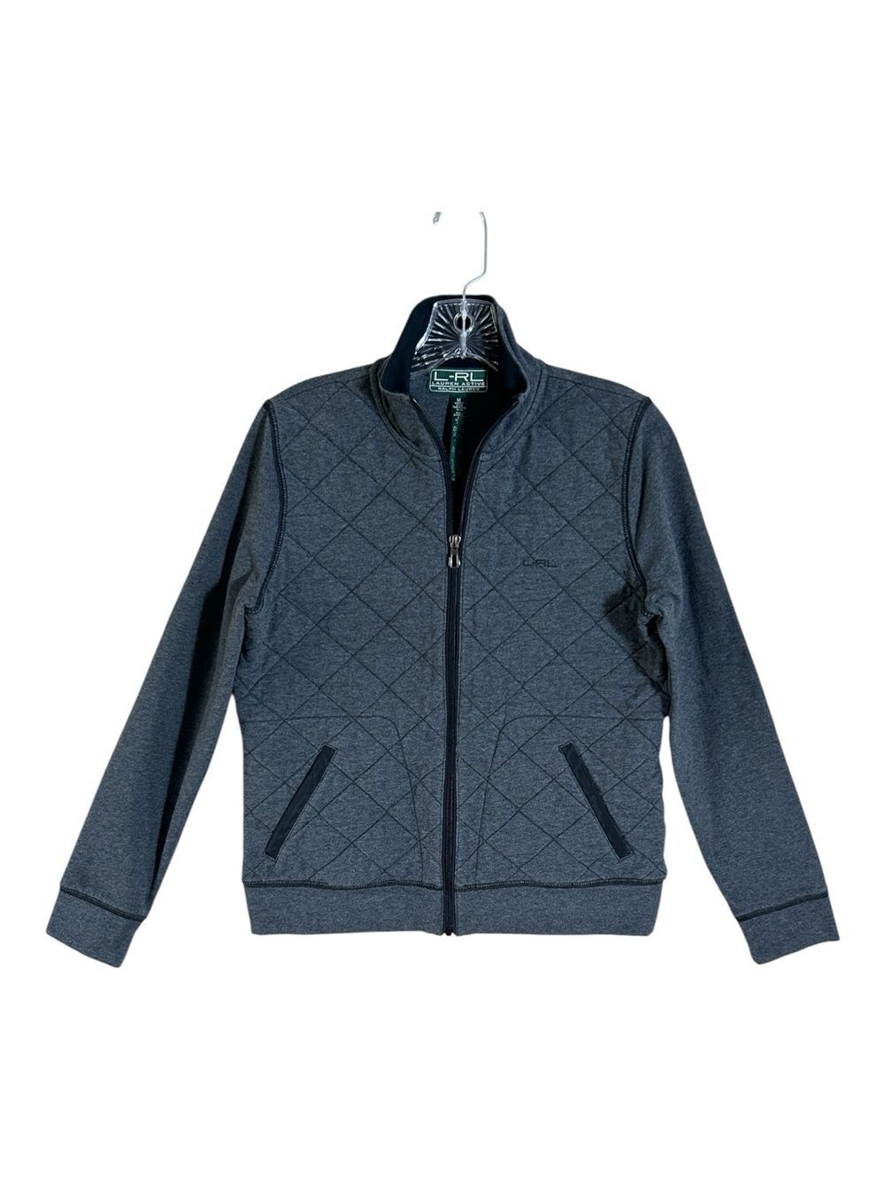 Ralph Lauren LRL Lauren Active Gray Full Zip Quilted Lightweight Jacket